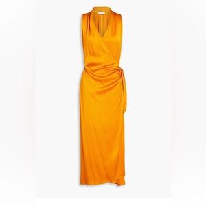 Vince Satin Wrap Dress Size Medium